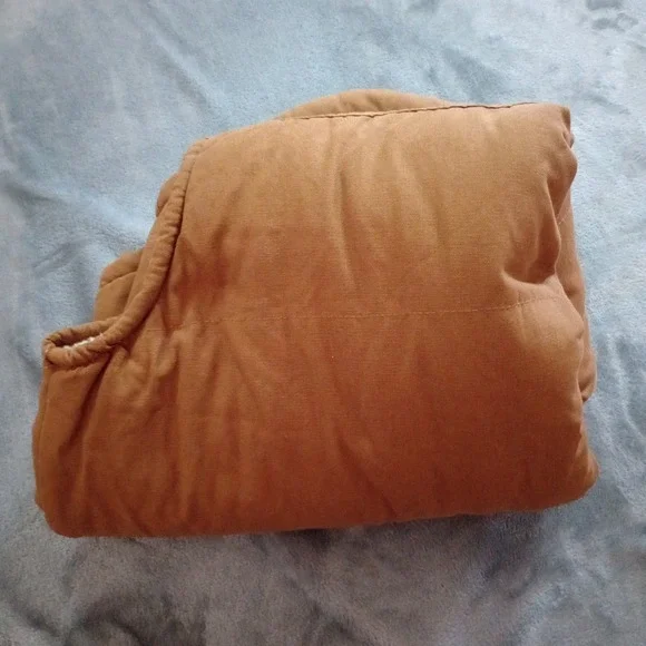 Lee Canvas Vest Mens Large Tobacco Brown Sherpa Lined Full Zip Workwear Rugged - Picture 15 of 15